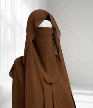 2 Mtr Hijab Niqab Set- Mocha