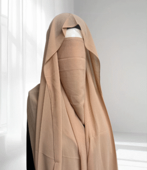2 Mtr Hijab Niqab Set- Tan