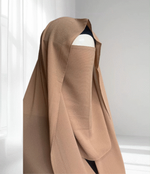 6 2 Mtr Hijab Niqab Set-Latte