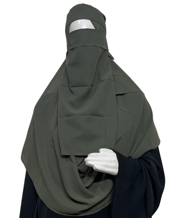 Olive Instant Hijab-Niqab set