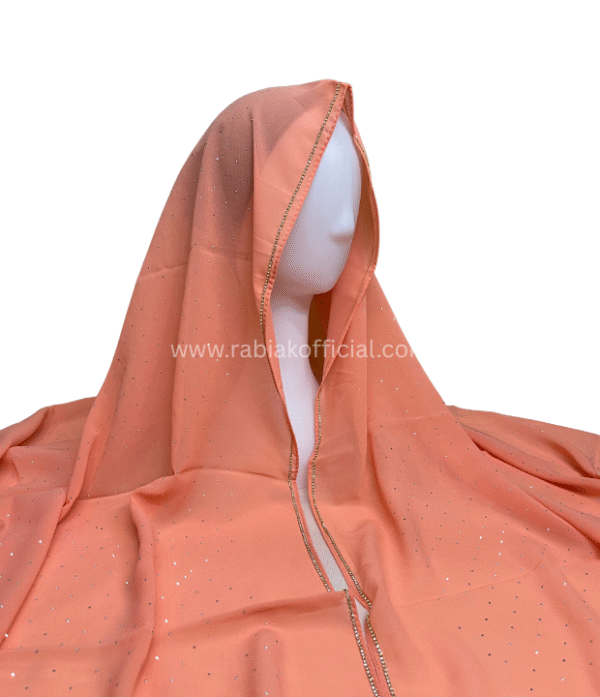 Rhinestone Hijab-Peach