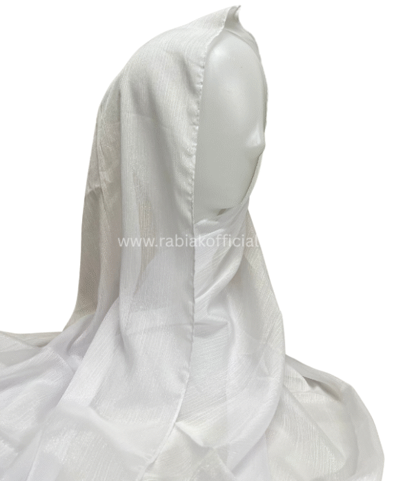 Shimmer Georgette -White