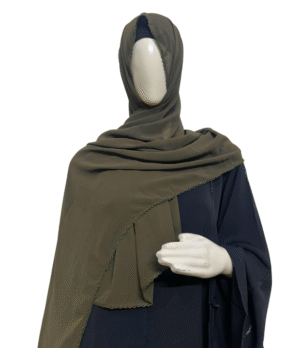 Crochet Chiffon Hijab - Army