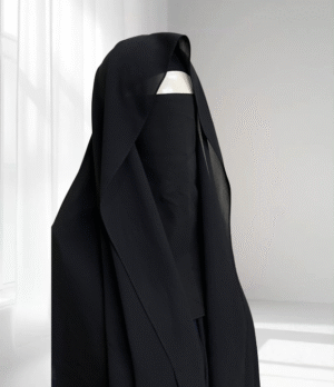2 Hijab Niqab Set- Black