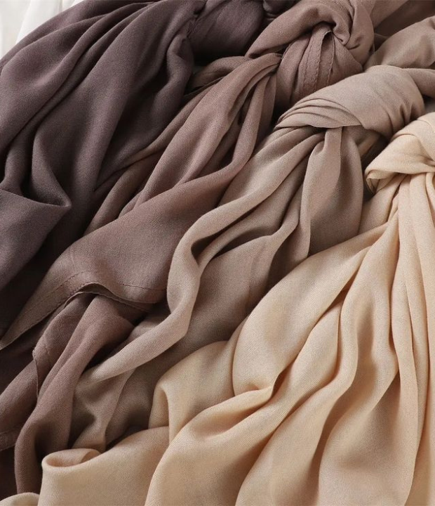 Ombré Crinkled Hijab- Aqua