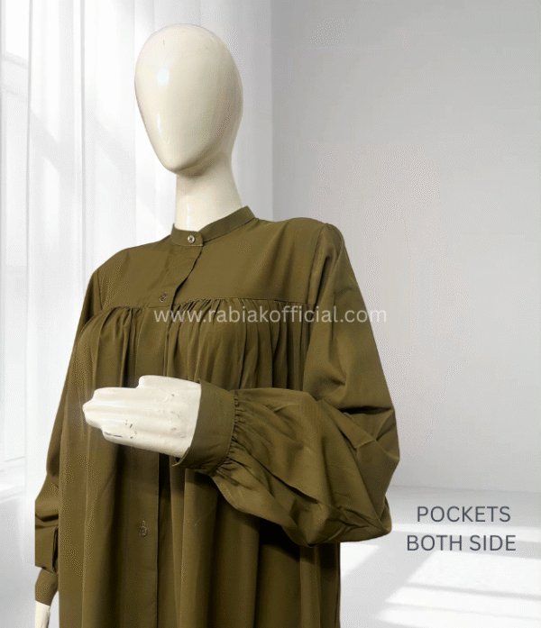 Zephyr Abaya- Deep Olive