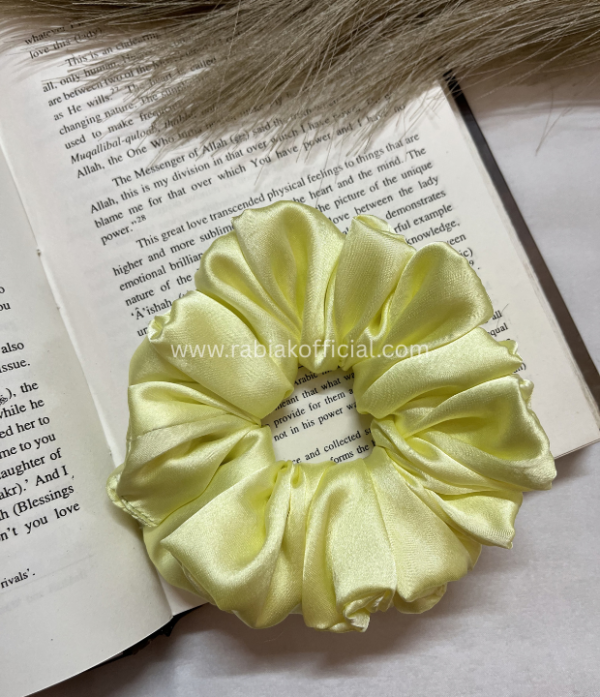 11 Satin Hair Scrunchies- Butter