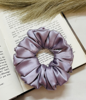 Satin Hair Scrunchies- Lavender