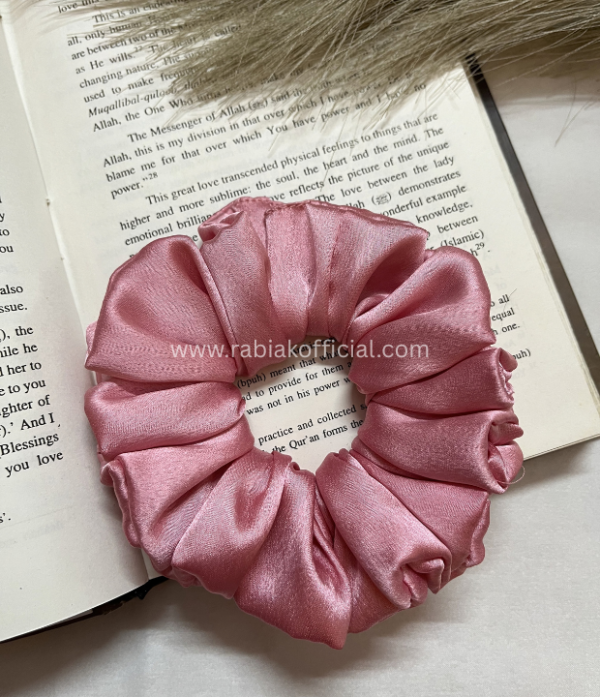 Satin Hair Scrunchies- Petal