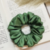 Satin Hair Scrunchies- Olive