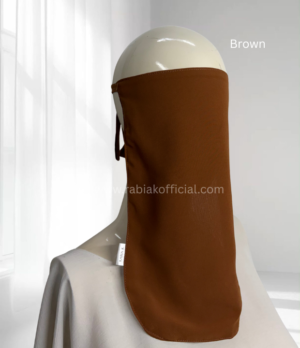 5 Half Niqab-Brown
